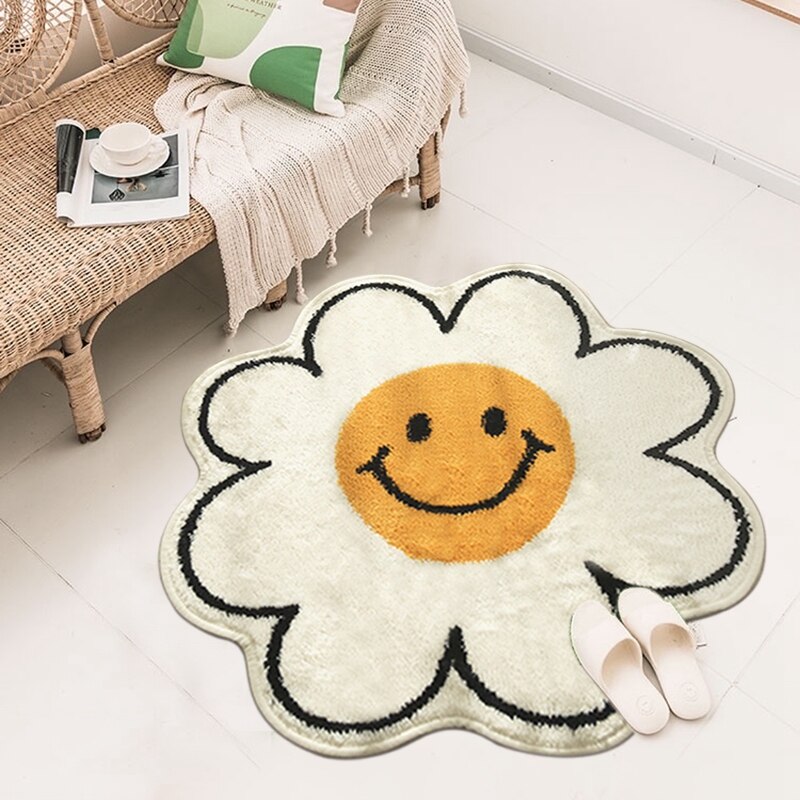 Tapis en forme de fleur